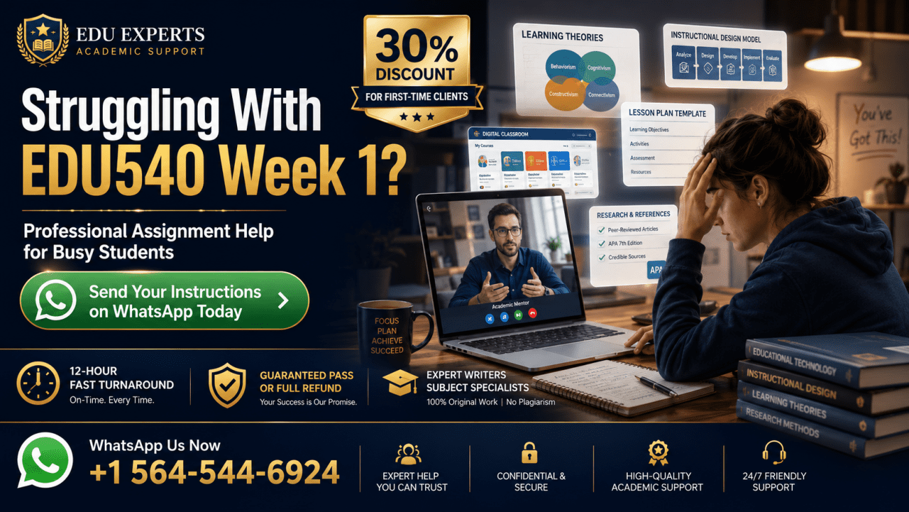 EDU540 Week 1 Assignment Help