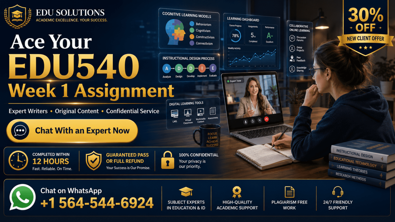 EDU540 Week 1 Assignment Help