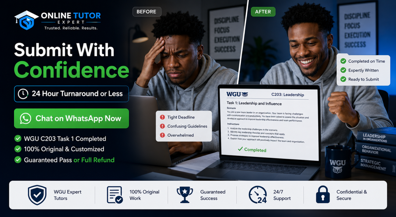 How to Pass WGU C203 Task 1 Without Revisions: Complete Pass Guide