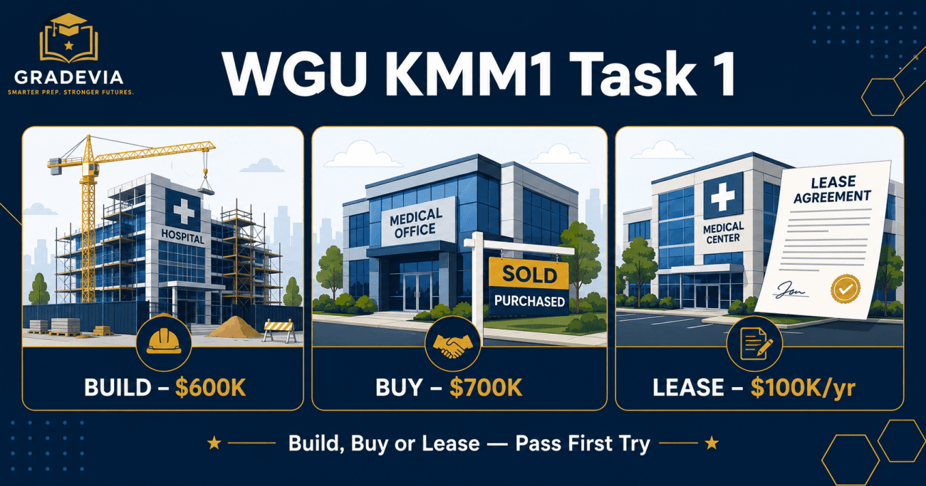 WGU KMM1 Task 1: Build, Buy or Lease — Pass First Try