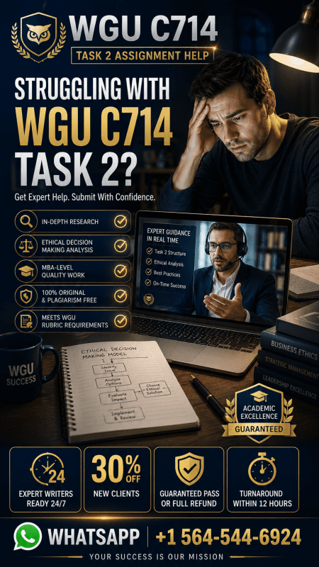 WGU C714 Task 2 Help: Expert Guide, Tips, & Sample Paper