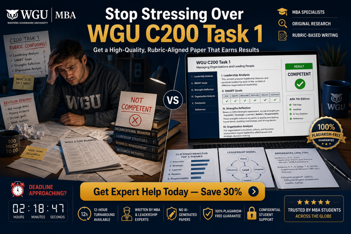 WGU C200 Task 1 Example