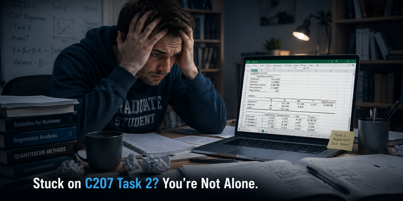 WGU C207 Data-Driven Decision Making: Guide to Task 1, Task 2 & the OA