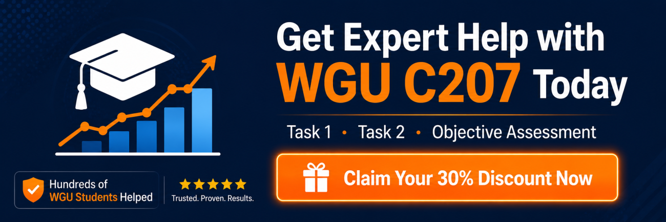 Get expert help with WGU C207