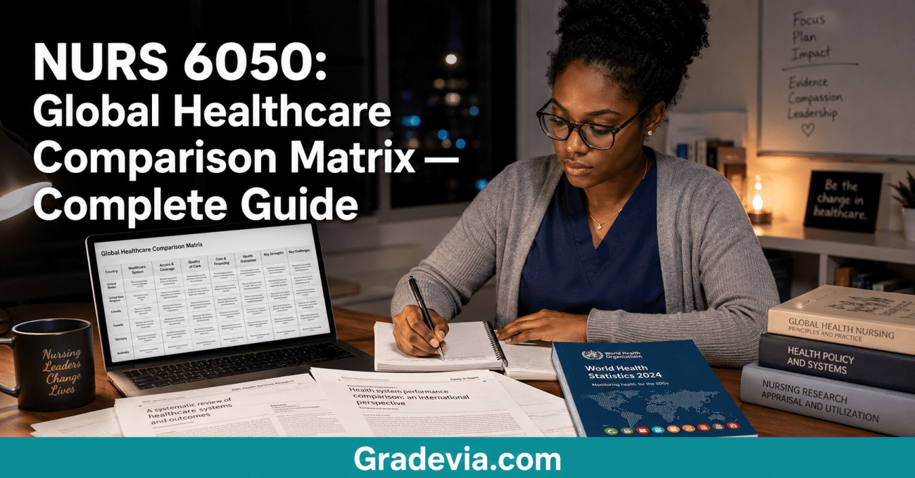 Global Healthcare Comparison Matrix & Narrative Statement (NURS 6050)