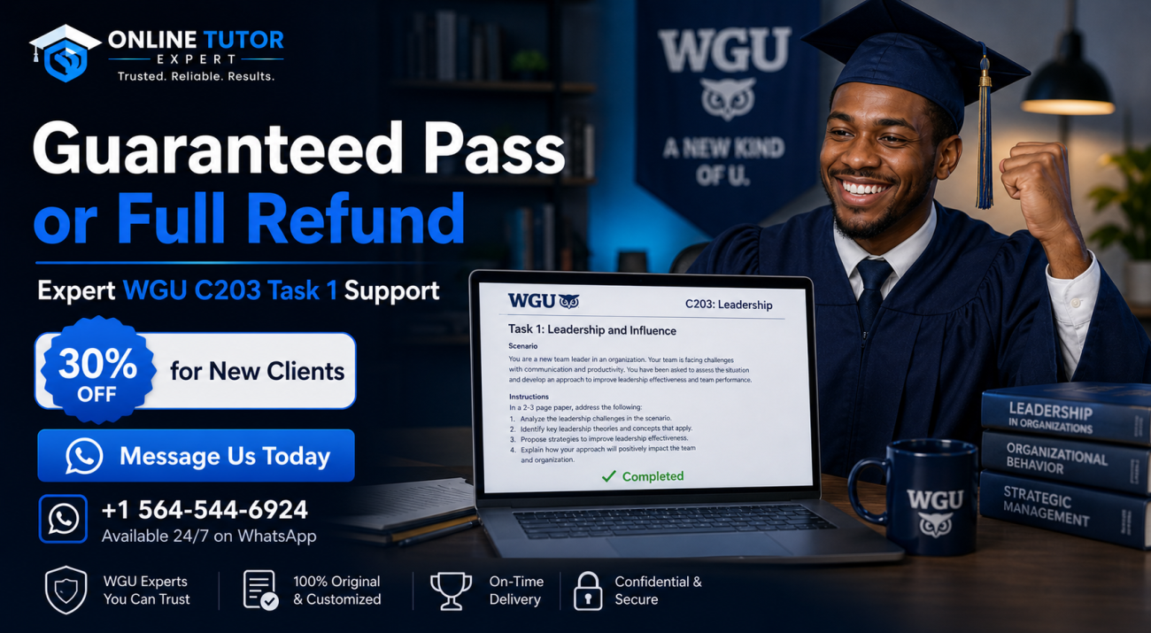 How to Pass WGU C203 Task 1 Without Revisions: Complete Pass Guide