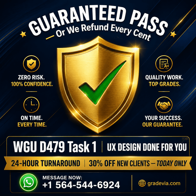 How to Pass WGU D479 Task 1 Without Revisions
