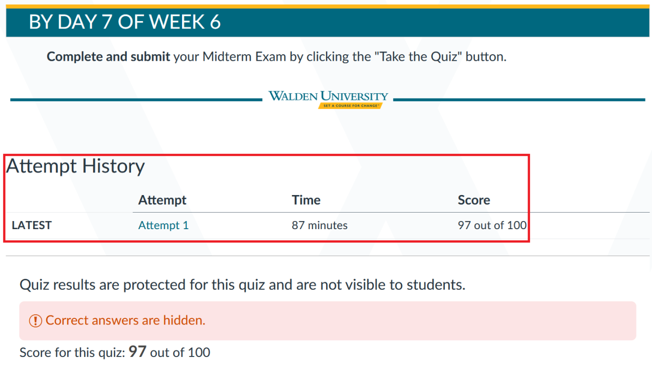 NURS-6501 Week 6 Midterm Exam