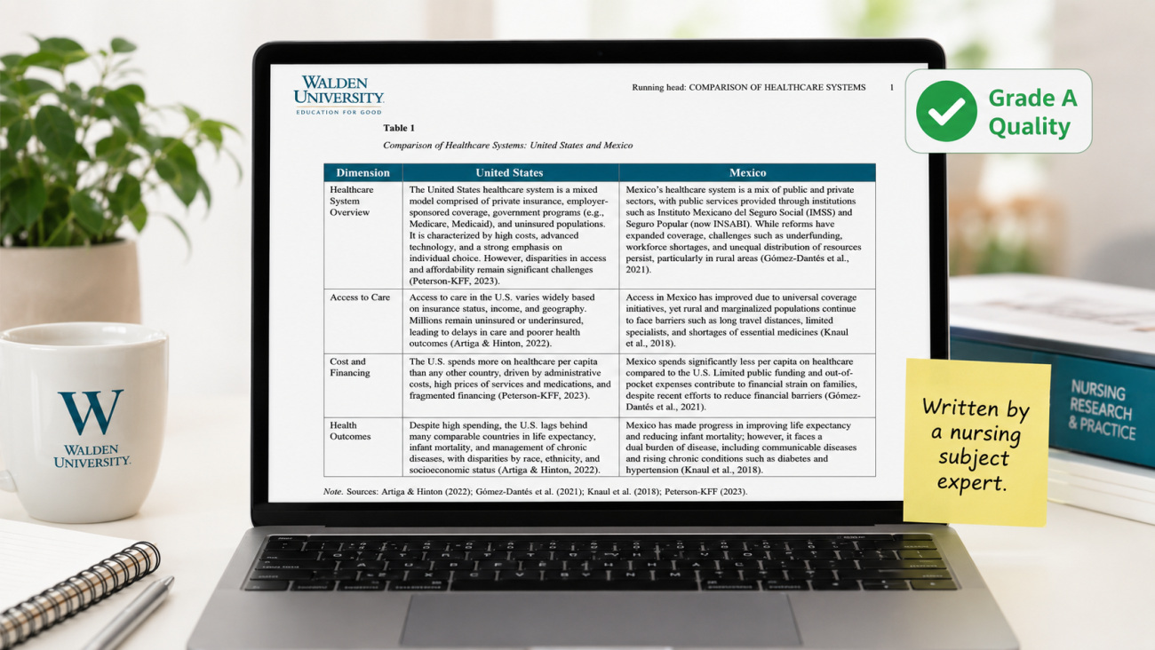 Global Healthcare Comparison Matrix & Narrative Statement (NURS 6050)