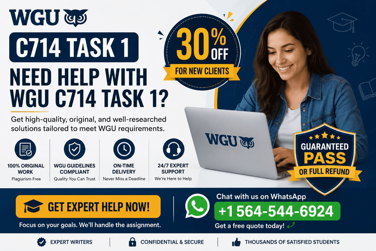 WGU C714 Task 1 Help: Expert Guide, Tips, Example
