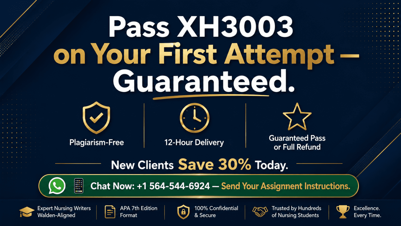 How to Pass XH3003: Health History Across the Lifespan On First Attempt