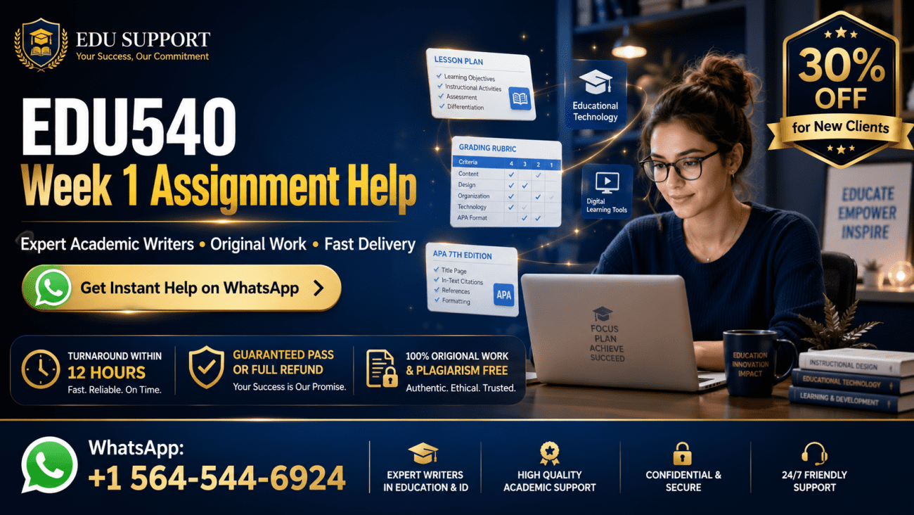 EDU540 Week 1 Assignment Help