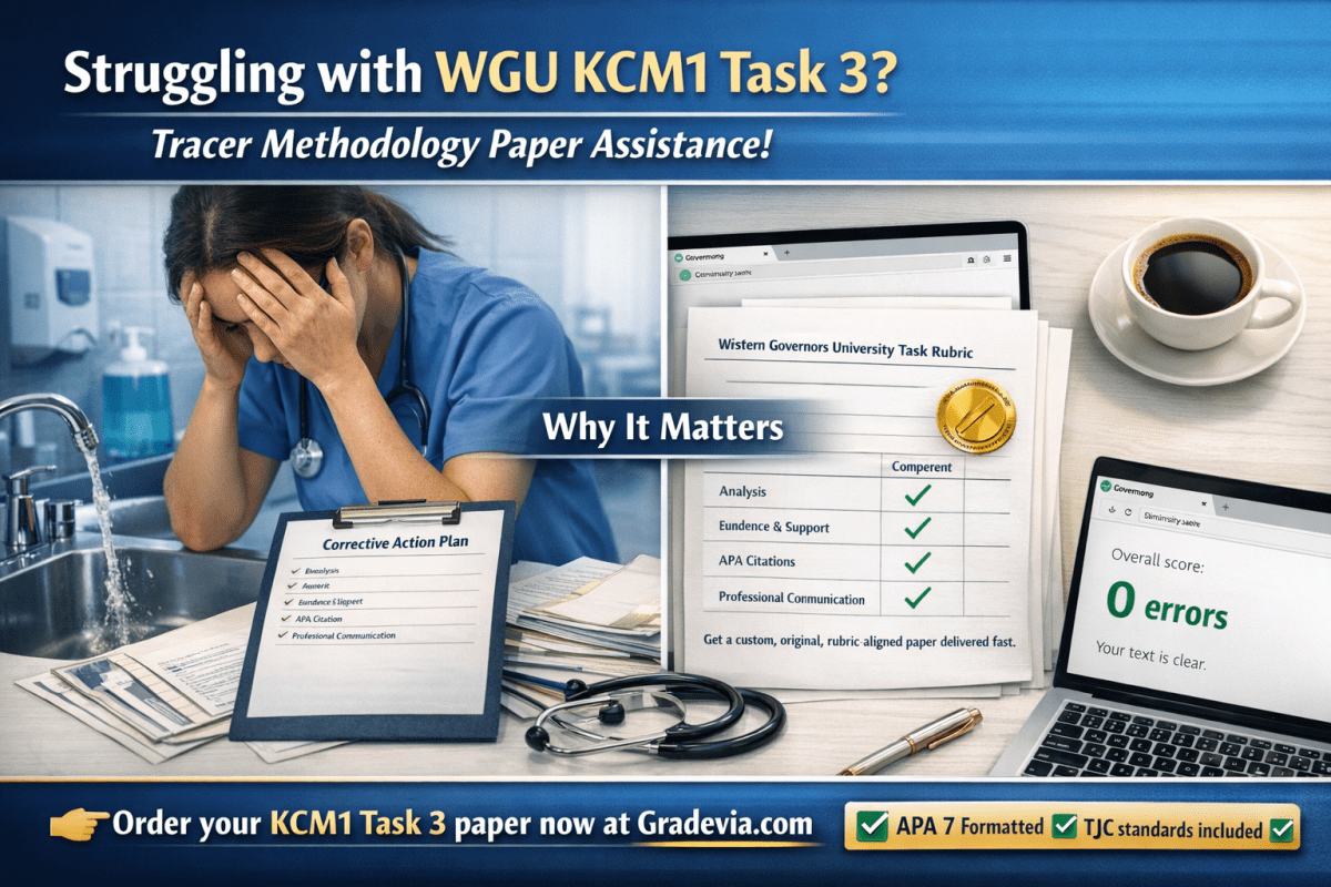 WGU KCM1 Task 3 — Accreditation Audit (Tracer Methodology): Step-by-Step Guide