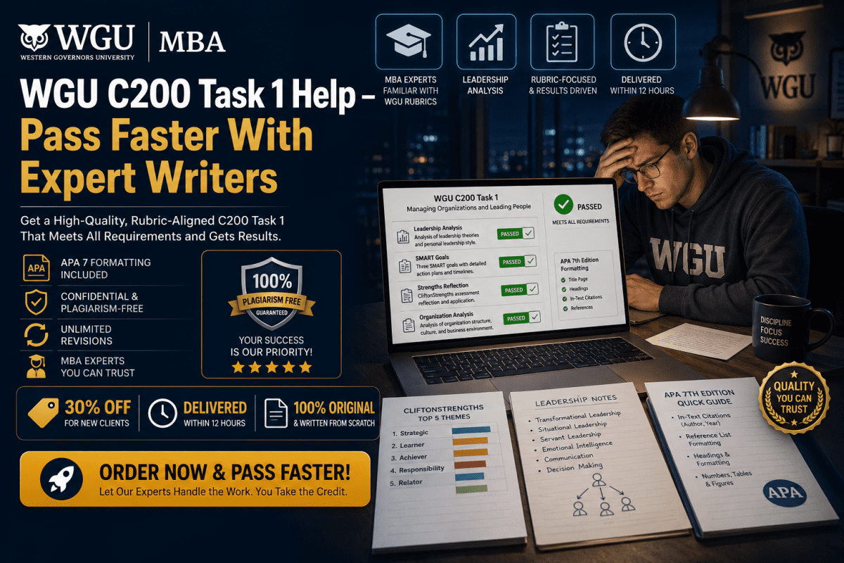 WGU C200 Task 1 Example