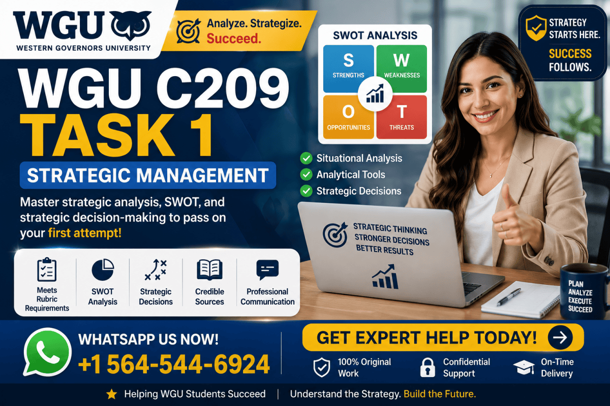 How to Pass WGU C209 Task 1 on Your First Attempt