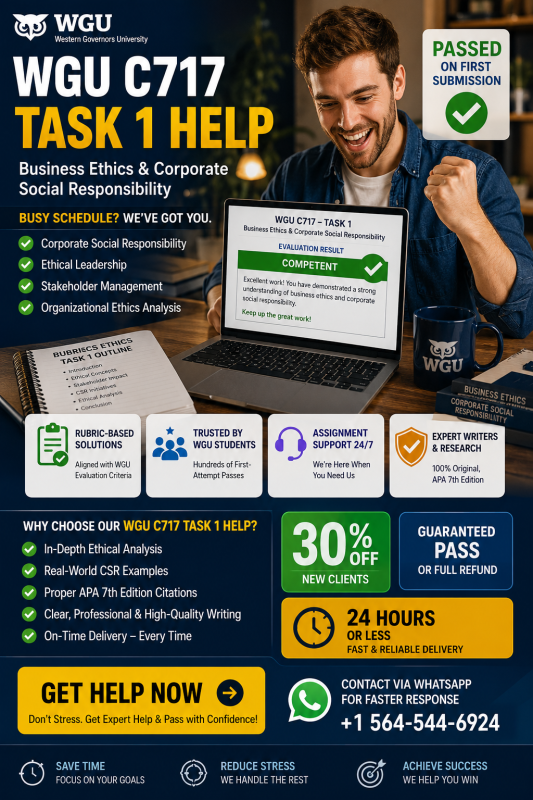 How to Pass WGU C717 Task 1 Without Revisions