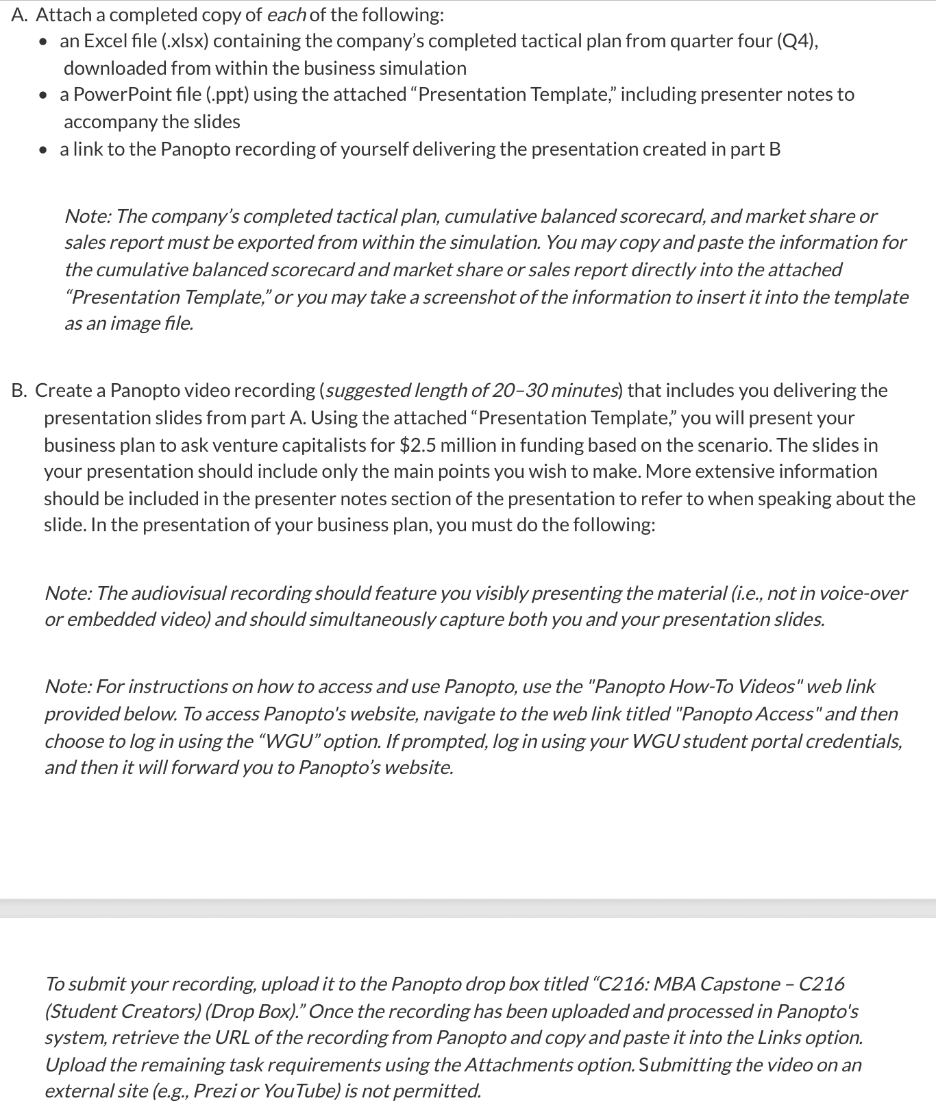 WGU C219 Task 1: Investor Presentation Guide + Example (C219 Healthcare Management Capstone)
