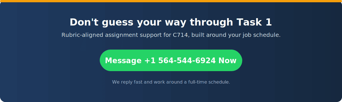 WGU C714 Task 1: Step-by-Step Guide & Example