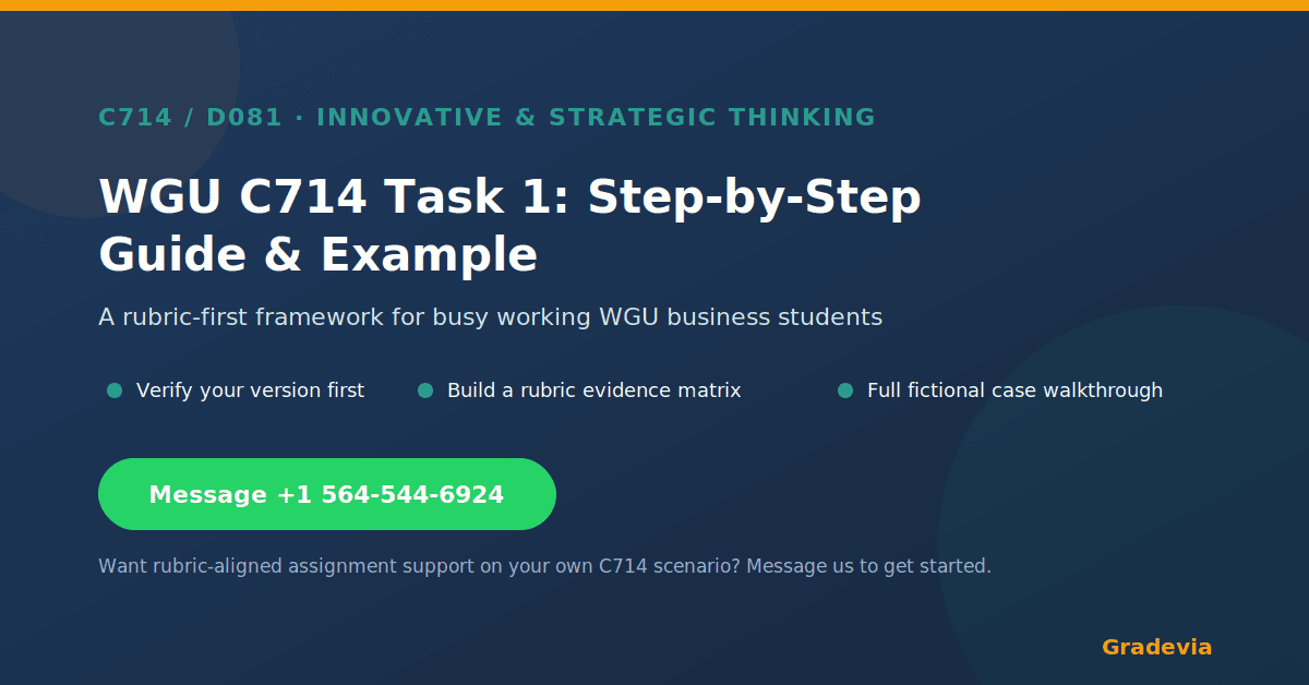 WGU C714 Task 1: Step-by-Step Guide & Example