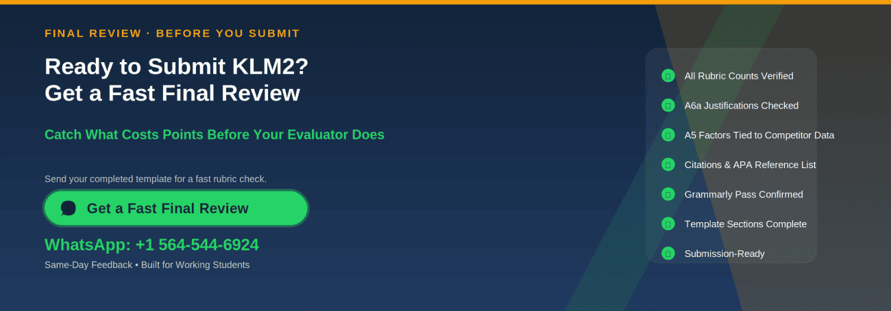 WGU C212 Task 1 (KLM2)