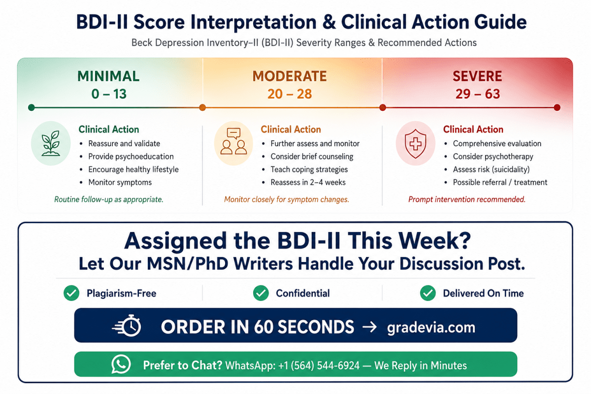 The psychiatric interview components and the Beck Depression Inventory-II (BDI-II)