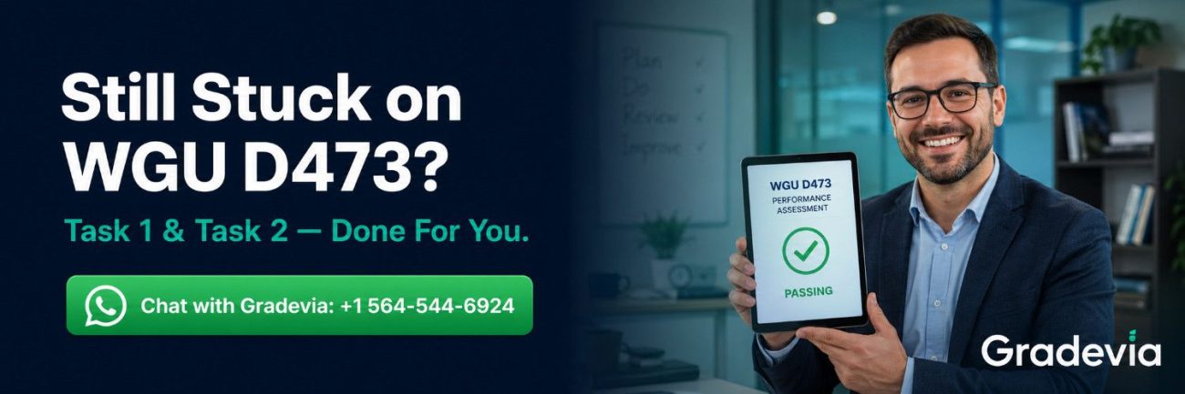 WGU D473 Capstone Help