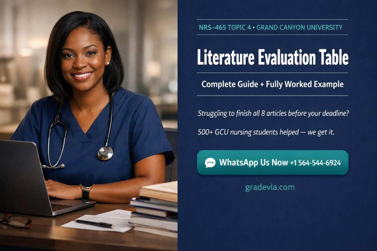 NRS-465 Literature Evaluation Table