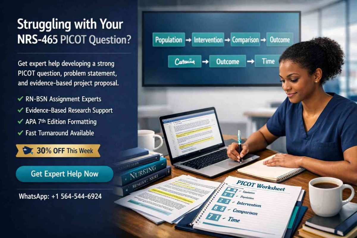 NRS-465 Topic 3 (PICOT Question Development)