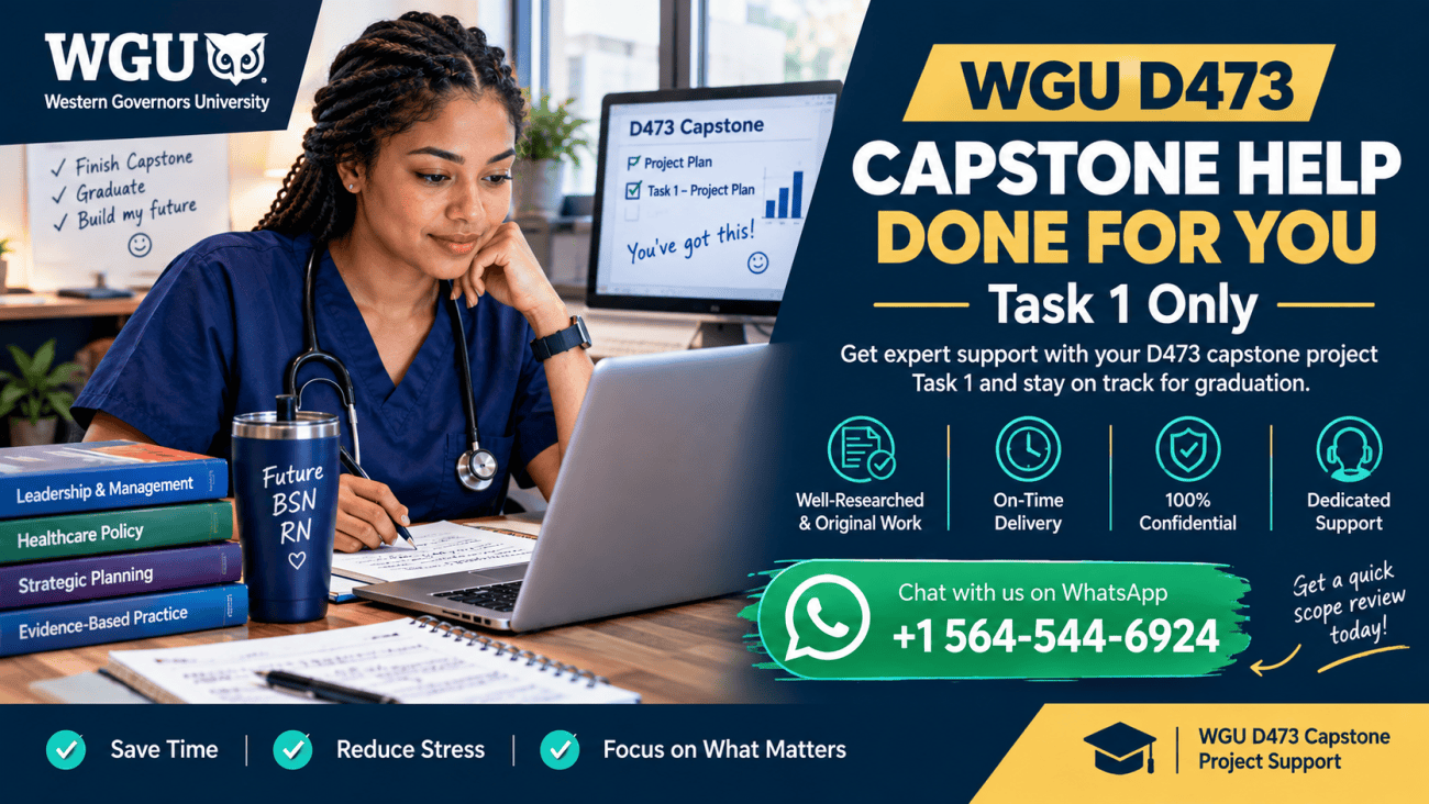 WGU D473 Capstone Support