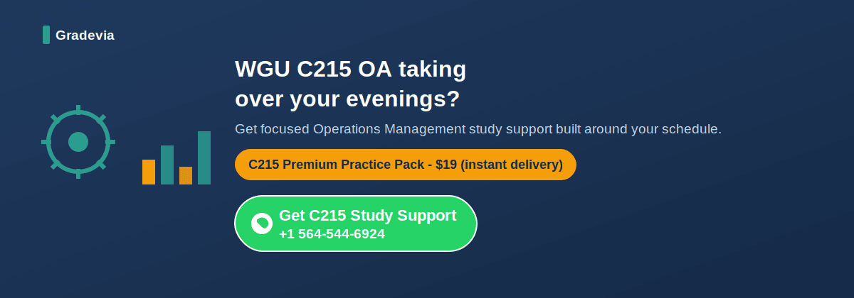 WGU C215 OA Study Guide: Operations Management Exam Prep
