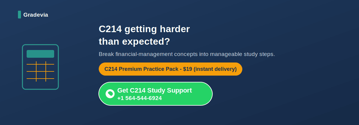 WGU C214 Financial Management Guide