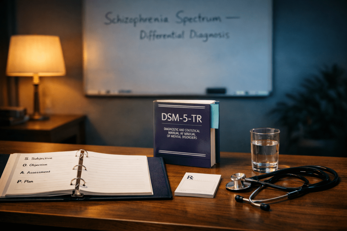 Psychiatric SOAP note template for schizophrenia spectrum disorder — NRNP 6675 Week 5 Sherman Tremaine case study guide