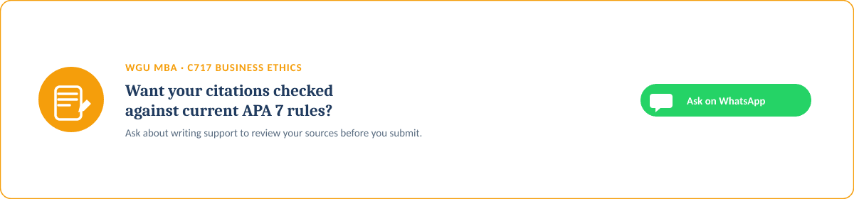How to Cite Sources for WGU C717 Task 2