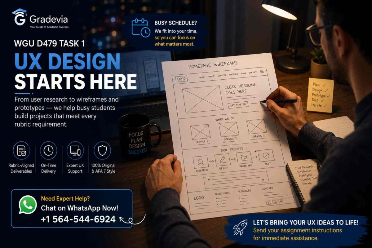 D479 Task 1 wireframe and navigation example