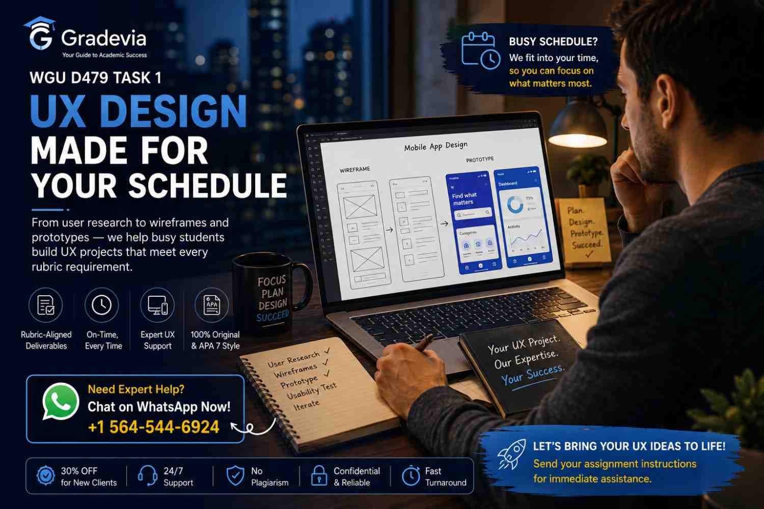 WGU D479 Task 1 UX design guide and prototype