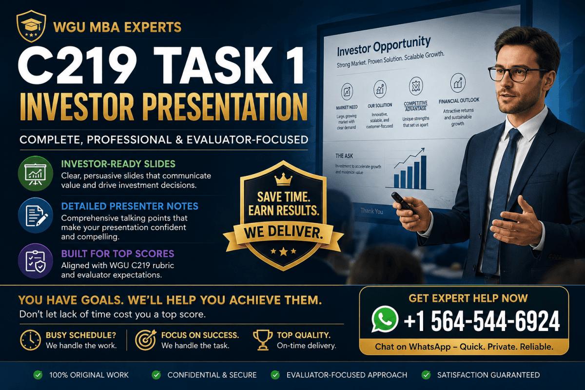 WGU C219 Task 1