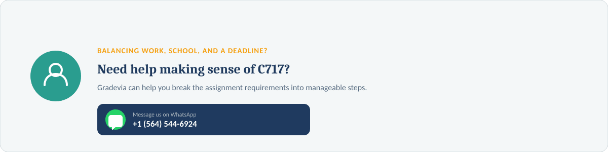 WGU C717 Task 1 Example