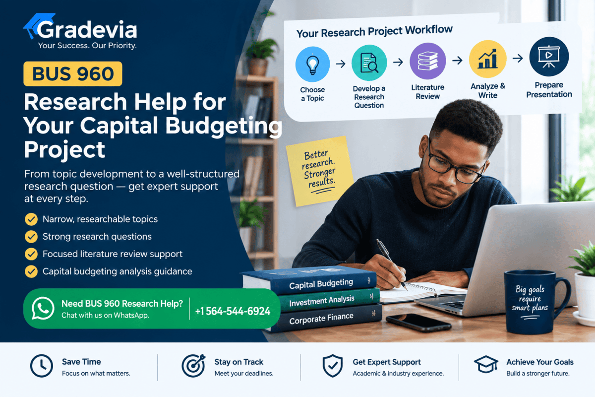 BUS 960 Capital Budgeting Research Project Guide: Topics, Paper Structure, Analysis, Tips & Example